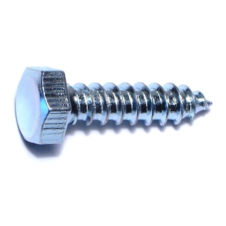 Midwest Fastener Lag Screw, 5/16 in, 1-1/4 in, Steel, Zinc Plated Hex Hex Drive, 100 PK 01299